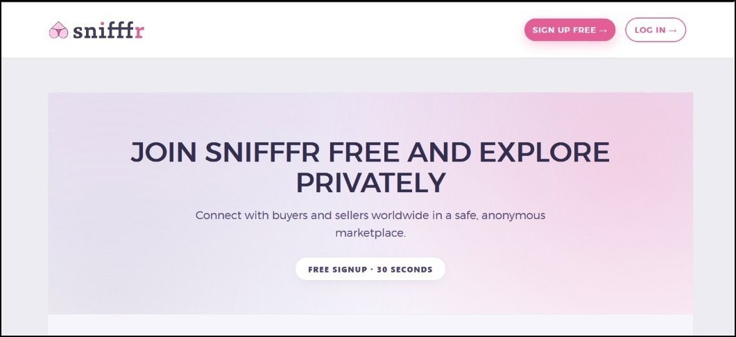 Snifffr Signup page